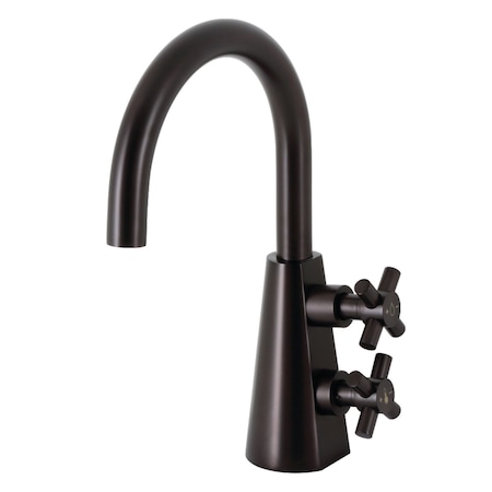 Kingston Brass Two-Handle Single-Hole Bathroom Faucet with Push Pop-Up, Oil Rubbed Bronze KS2295DX